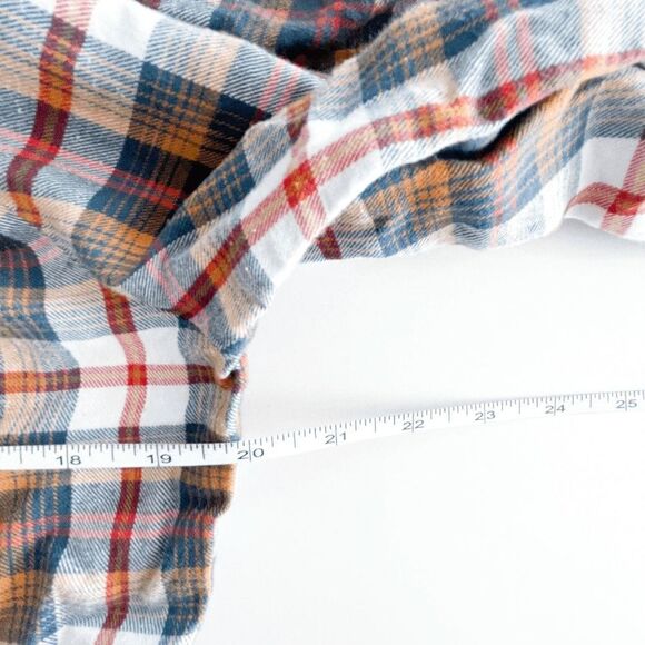 Levi's Mens Pearl Snap Up Shirt Long Sleeve Modern Fit Plaid Blue Red Medium - Picture 5 of 8